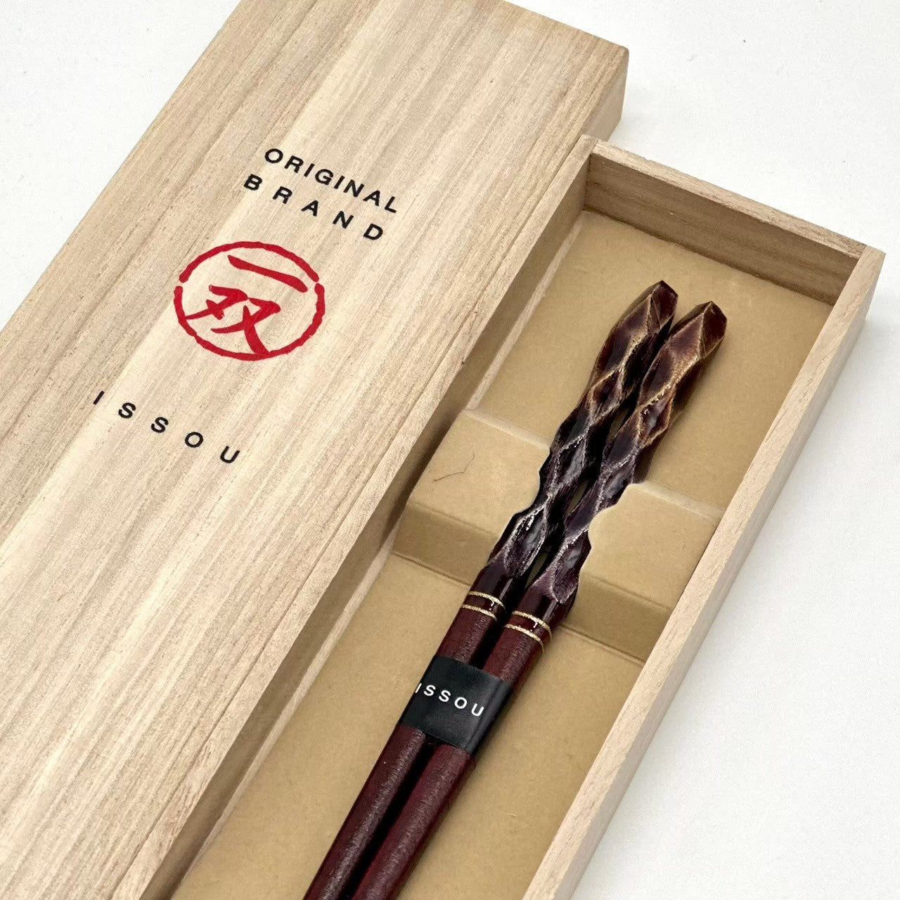 【桐箱・単品】 木製 ギフト箸 輝煌紫檀 23cm 紫
