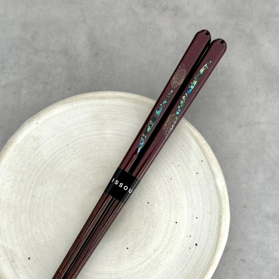 【桐箱・単品】 木製 ギフト箸 九頭竜 レッド 21cm