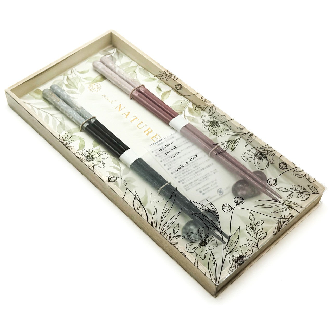 【桐箱・オリジナルラッピング】 木製 ギフト 夫婦箸 ロッシュ 食洗器対応