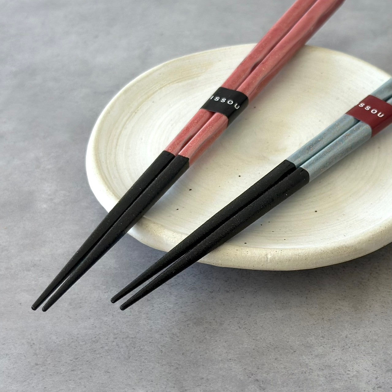 【桐箱・単品】 木製 ギフト箸 流彩 ピンク 21cm