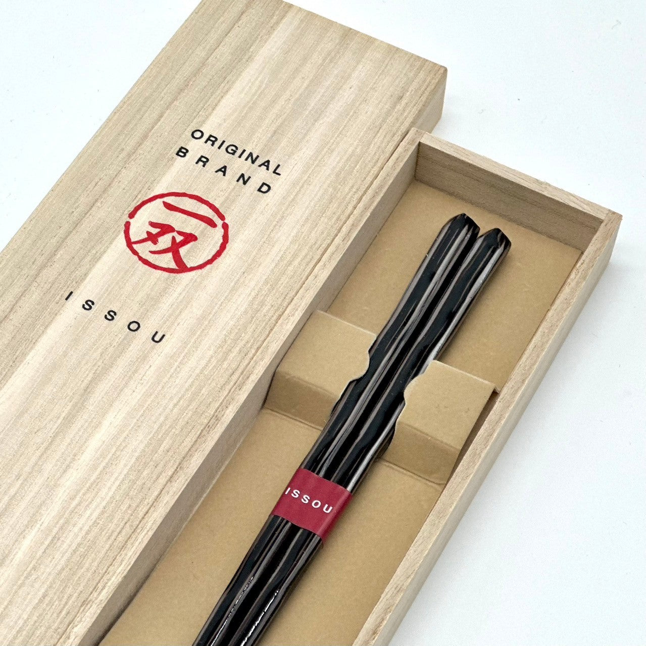 【桐箱・単品】 木製 ギフト箸 陶彩 23cm