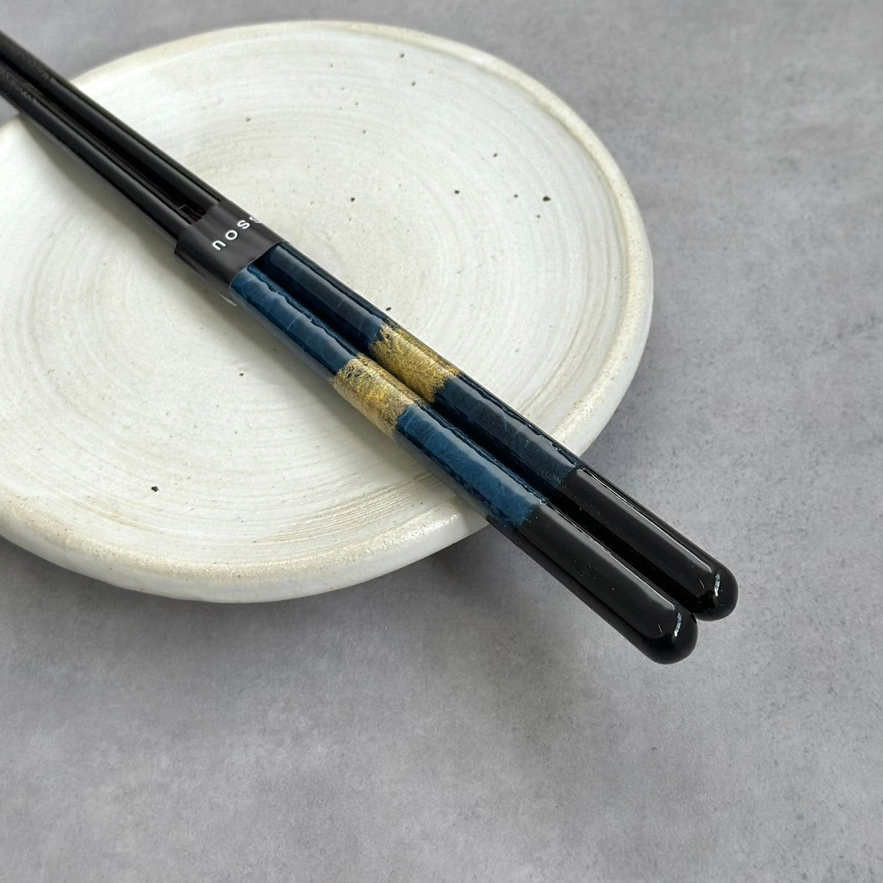 【桐箱・単品】 お箸 ギフト箸 和紙黒龍 23cm ブルー 食洗機対応