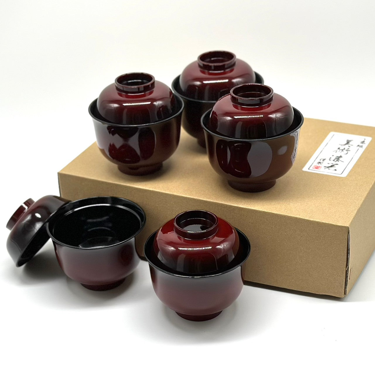 食洗器対応】 3.2寸 吸い物椀 お椀 小 塗分け 篁 たかむら 5客