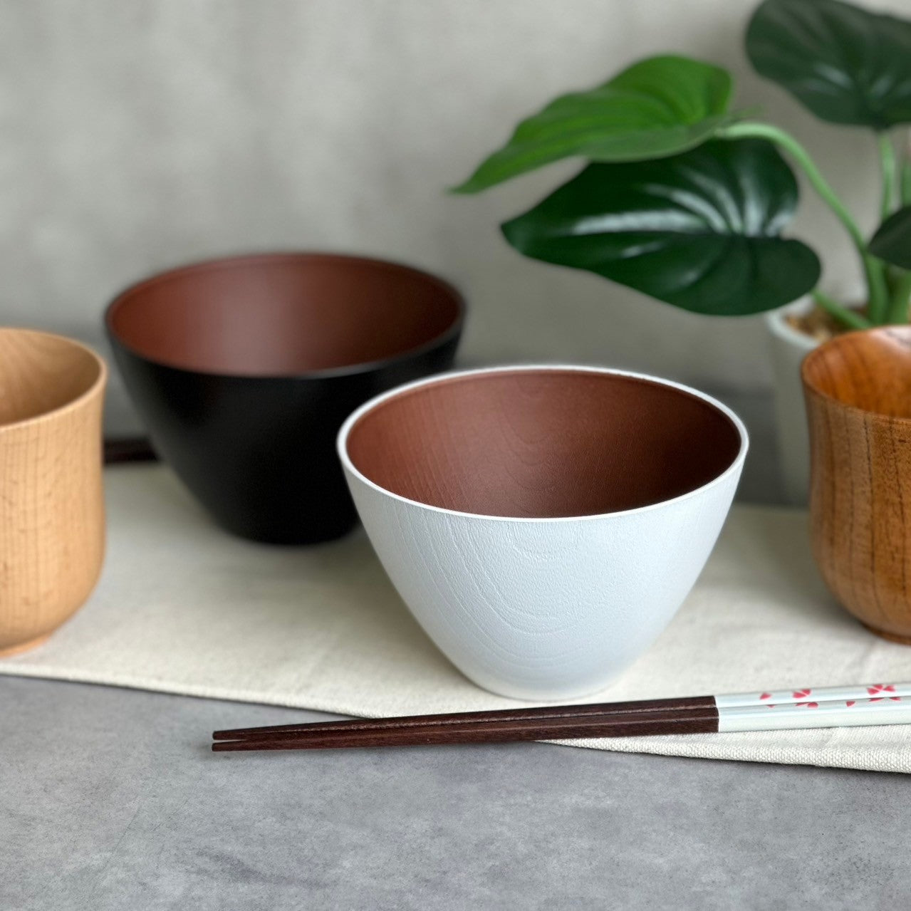 食洗機・電子レンジ対応】 4点セット お椀 マルチボウル ブラック