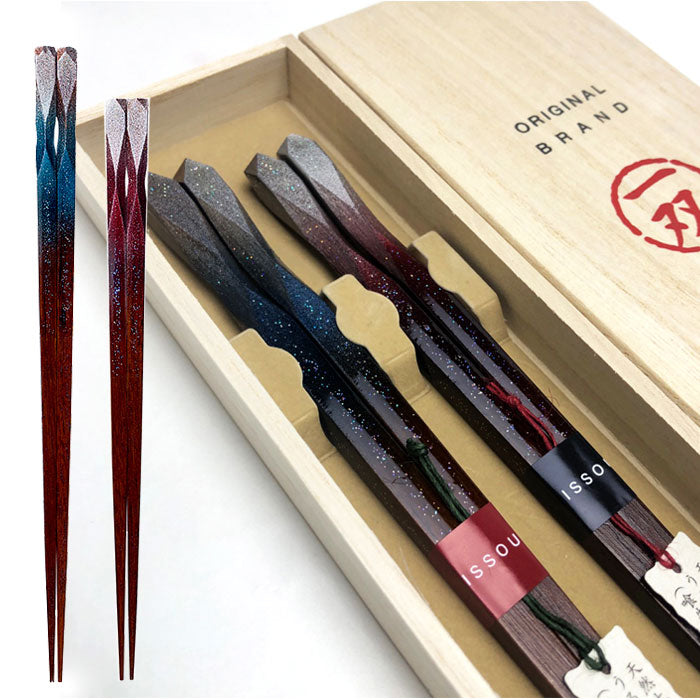 夫婦箸 ギフトペアセット 天の空 23cm・21cm お箸 – 山家漆器店
