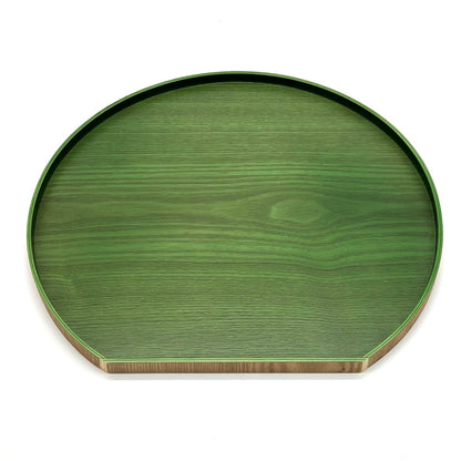 Available in 3 colors Wooden half moon tray 36cm