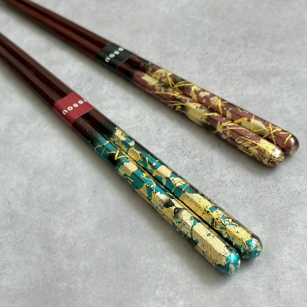 【桐箱・単品】 木製 ギフト箸 雷花 ブルー 23cm