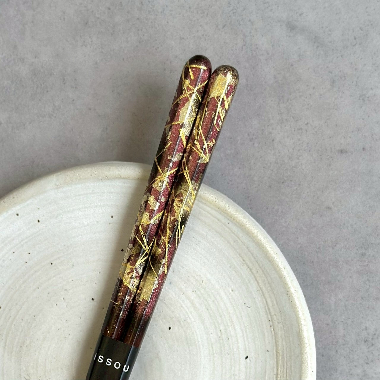 【桐箱・単品】 木製 ギフト箸 雷花 レッド 21cm