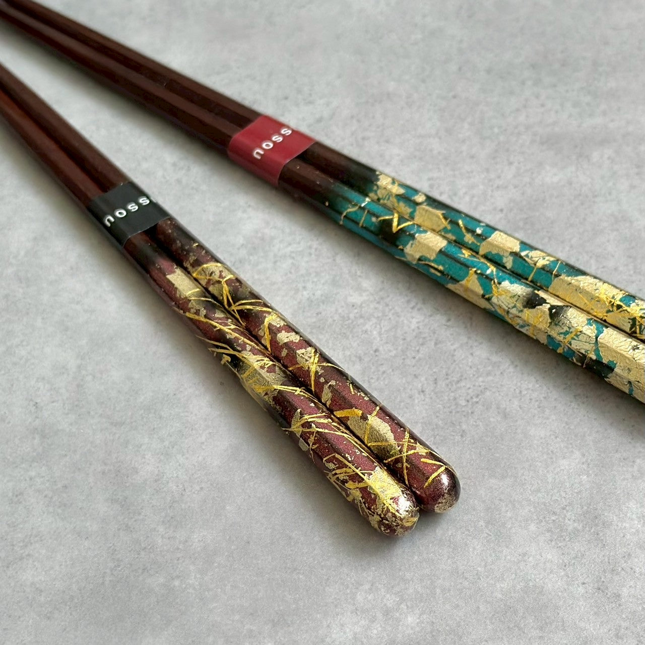 【桐箱・単品】 木製 ギフト箸 雷花 レッド 21cm
