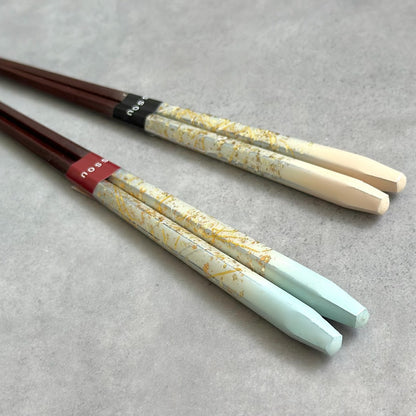 【桐箱・単品】 木製 ギフト箸 瑞縁 ブルー 23cm